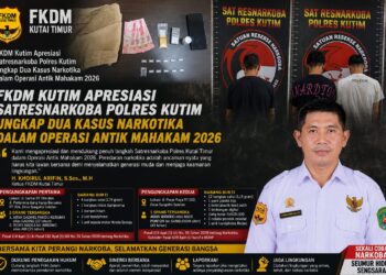 FKDM Kutim Apresiasi Satresnarkoba Polres Kutim Ungkap Dua Kasus Narkotika dalam Operasi Antik Mahakam 2026