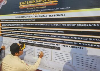 Ketua FKDM Kutim Tandatangani Ikrar Sabuk Kamtibmas, Komitmen Jaga Kondusivitas Daerah