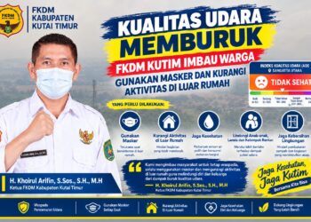 Kualitas Udara Memburuk, FKDM Kutim Imbau Warga Gunakan Masker dan Kurangi Aktivitas di Luar Rumah